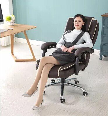 Computer Executive Chair for Leisure, Leather Office Chair for Home