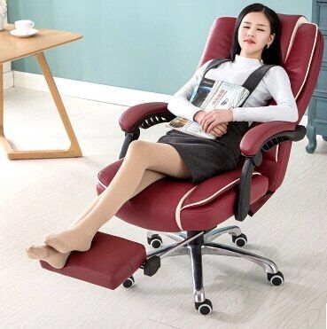 Computer Executive Chair for Leisure, Leather Office Chair for Home