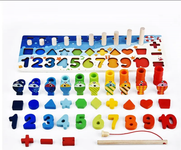Math toys for children using the Montessori method