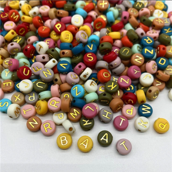 Oval beads for jewelry making, 7 mm, 100 pcs.