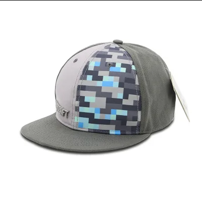 A baseball cap in the style of Minecraft