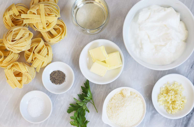 Greek Yogurt Pasta Sauce With Fettuccine Recipe