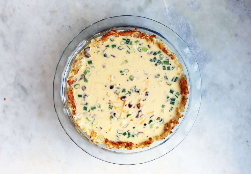 Breakfast Pie With a Hash Brown Crust