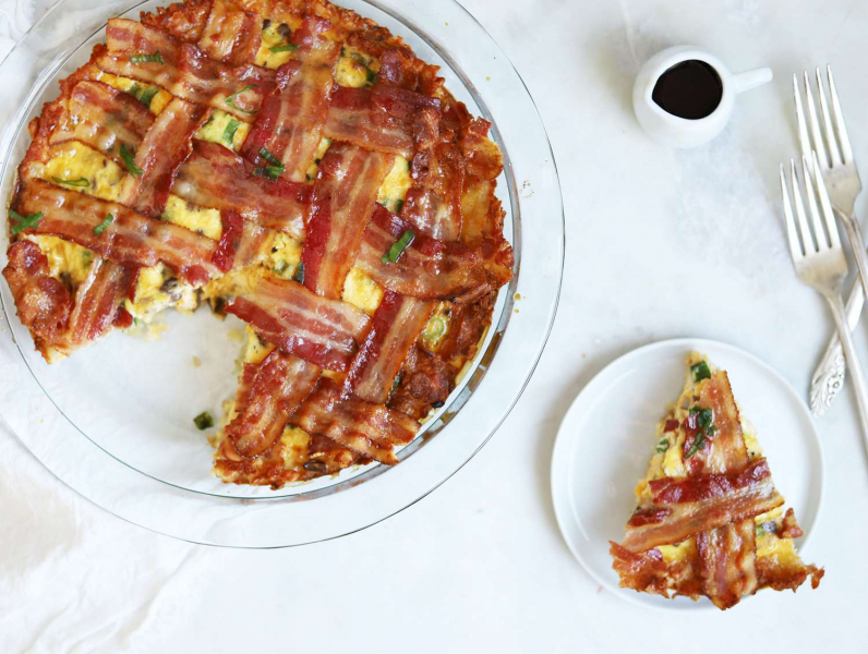 Breakfast Pie With a Hash Brown Crust