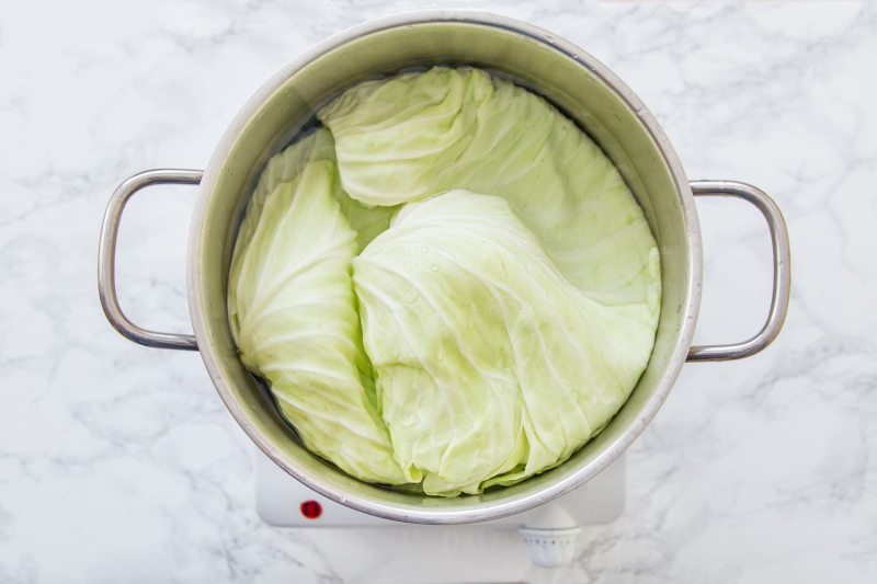 Stuffed Cabbage Rolls With Ground Beef and Rice