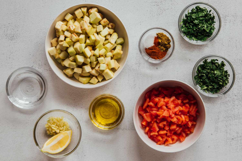 Moroccan Zaalouk (Cooked Eggplant and Tomato Salad)