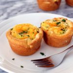 Muffin Cup Ham and Cheddar Quiches