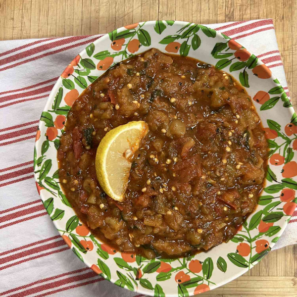 Moroccan Zaalouk (Cooked Eggplant and Tomato Salad)