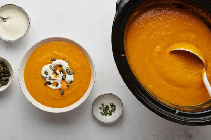 Slow Cooker Butternut Squash Soup Recipe