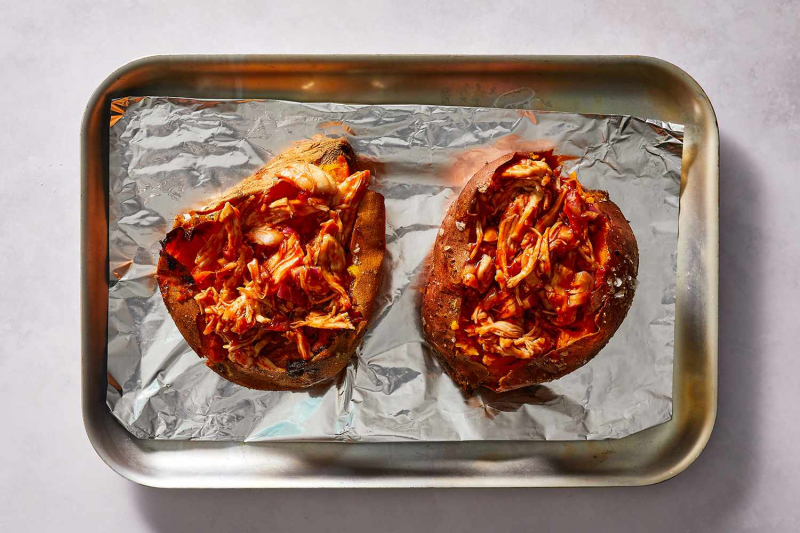 BBQ Chicken Stuffed Sweet Potatoes Recipe