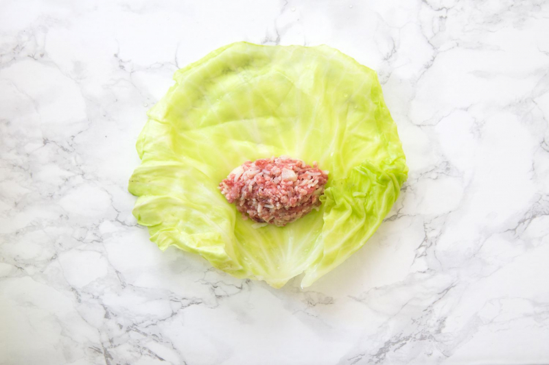 Stuffed Cabbage Rolls With Ground Beef and Rice