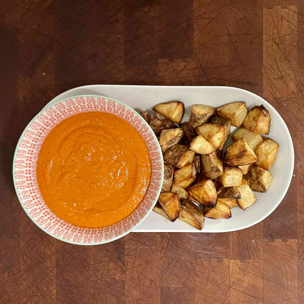 Air Fryer Patatas Bravas With Quick Romesco Sauce