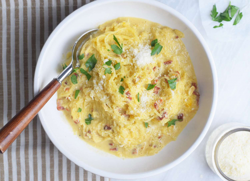 Spaghetti Squash Carbonara Recipe