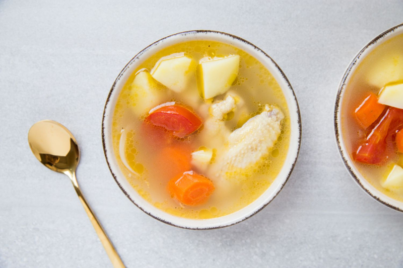 ABC soup (carrot, tomato, & potato soup)