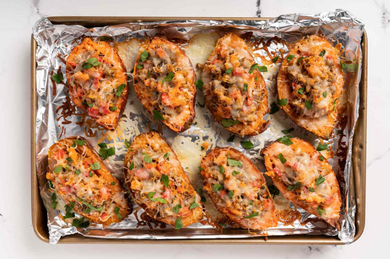 Italian Sausage Stuffed Sweet Potatoes